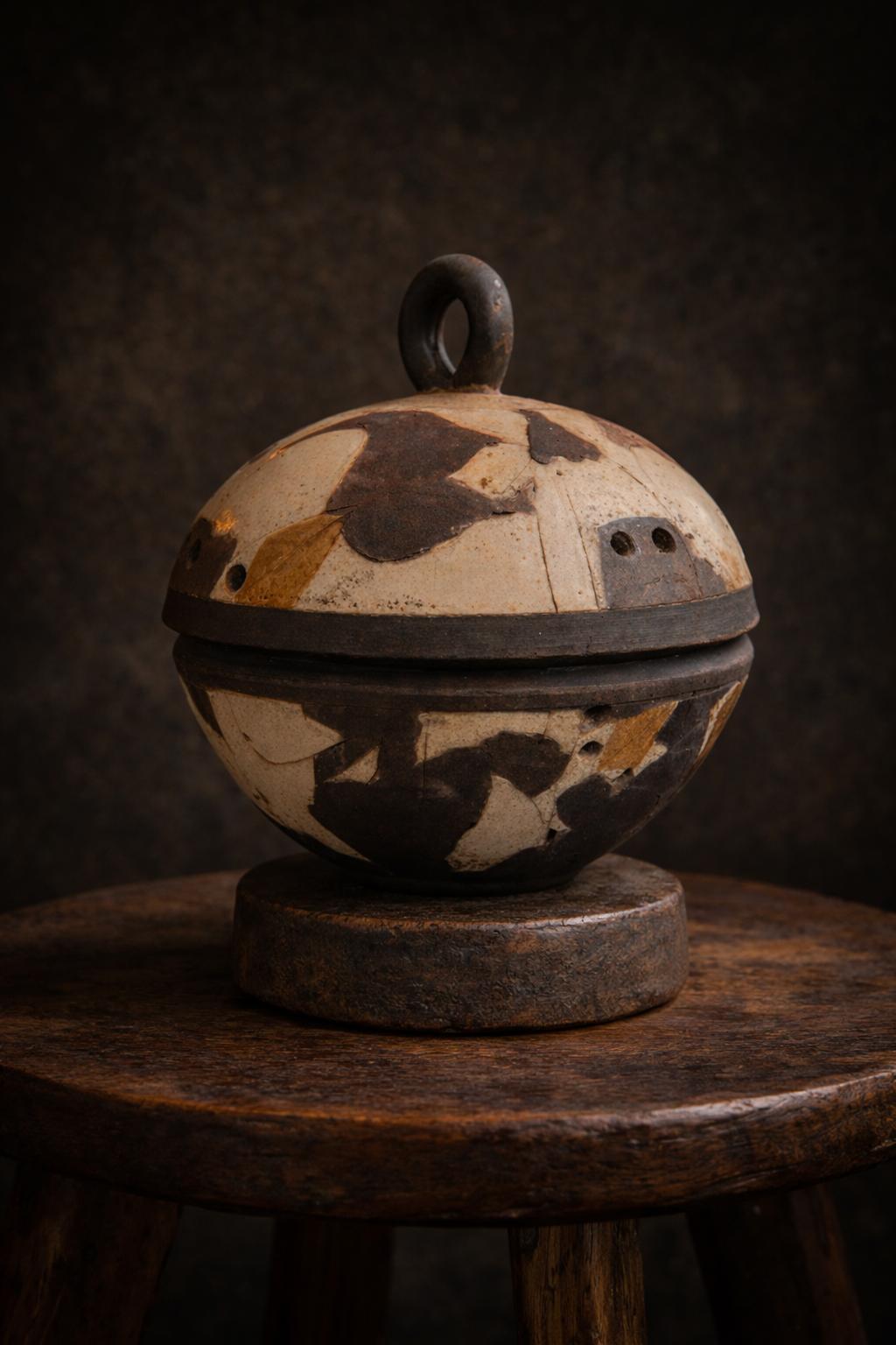 Raku Incense Burner / Lidded Jar