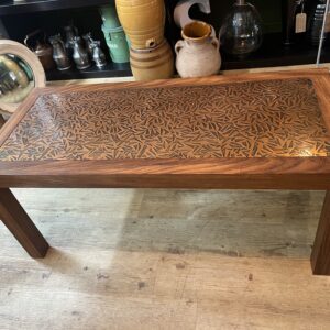 1960s Danish Copper Etched Coffee Table