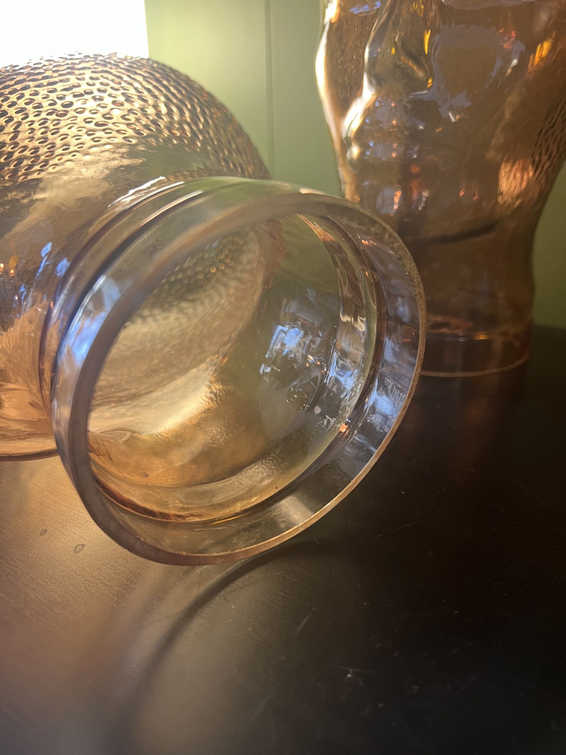 Vintage 1970s Glass Amber Mannequin Heads - Mid-Century Modern - Image 5