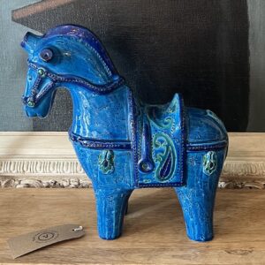 Bitossi Rimini Blu (Blue) Horse – Aldo Londi, Italy